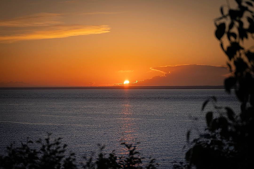 Midnight sunset from Point Woronzof, AK