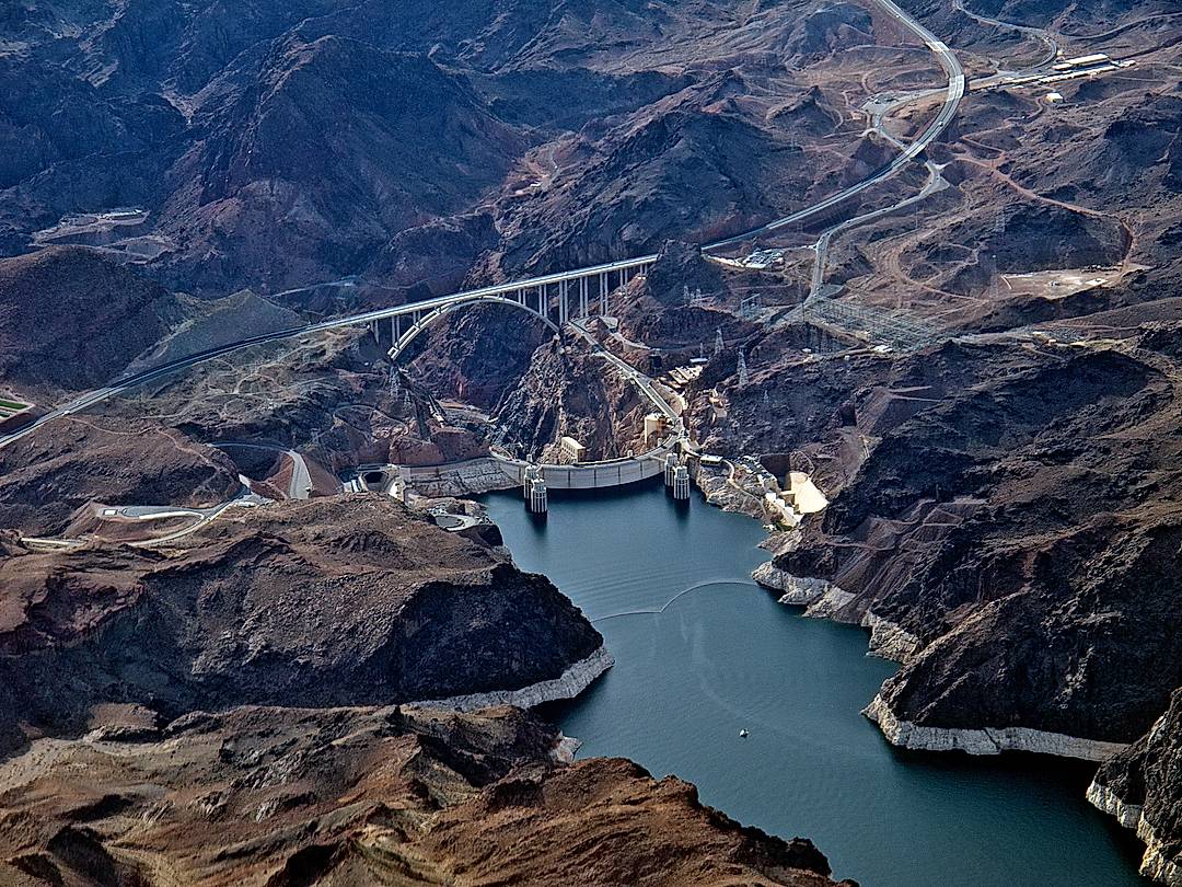 The Hoover Dam and The Mike O'Callaghan–Pat Tillman Memorial Bridge.

It is jointly named for Mike O'Callaghan, Governor of Nevada from 1971 to 1979, and Pat Tillman, an American football player who left his career with the Arizona Cardinals to enlist in the United States Army and was killed in Afghanistan by friendly fire in 2004.