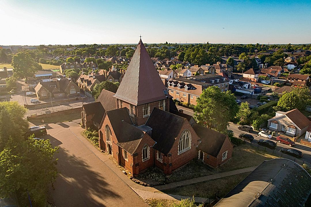 Whilst capturing some drone video for an ongoing project I couldn't resist a shot of
Our local church in the early evening light 