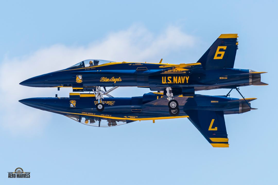 US Navy Blue Angels Fortus maneuver. 