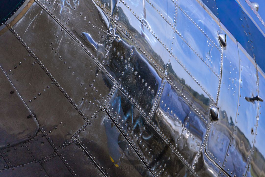 Close up of the rivet lines on Douglas C-41A ‘Hap-Penstance’ 