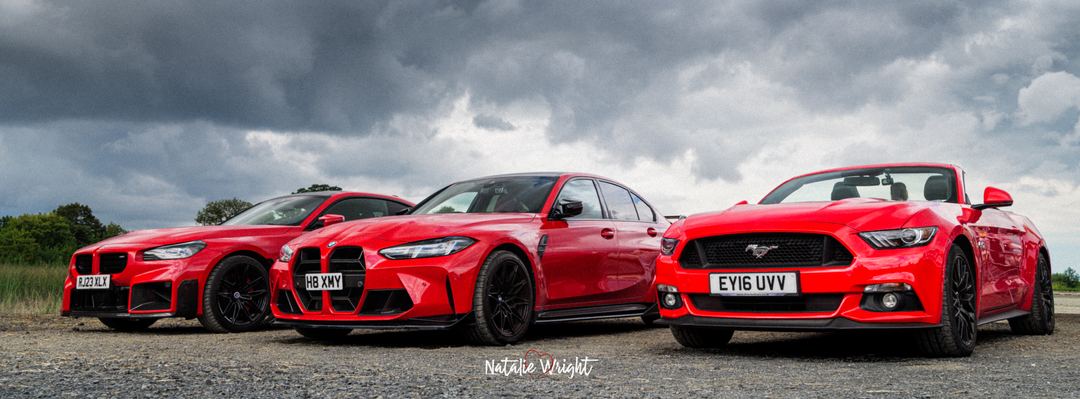 Its been a weekend of car shows for me, this was Brockbushes Farm carshow, near Hexham . Three red muscle cars all lined up with a stormy backdrop behind them! I hope the clouds are suitable epic!