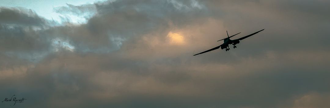 Returning to Fairford during the fading evening light. The last of the four ships that left early morning.