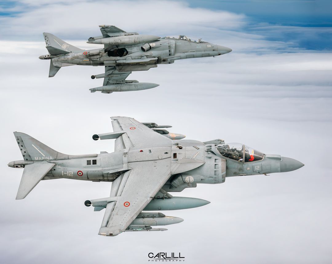 Single and twin seat of the Italian Navy - Air to air at Natodays 2025