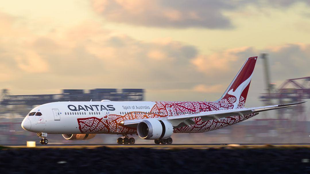 Emily touchdown in SYD