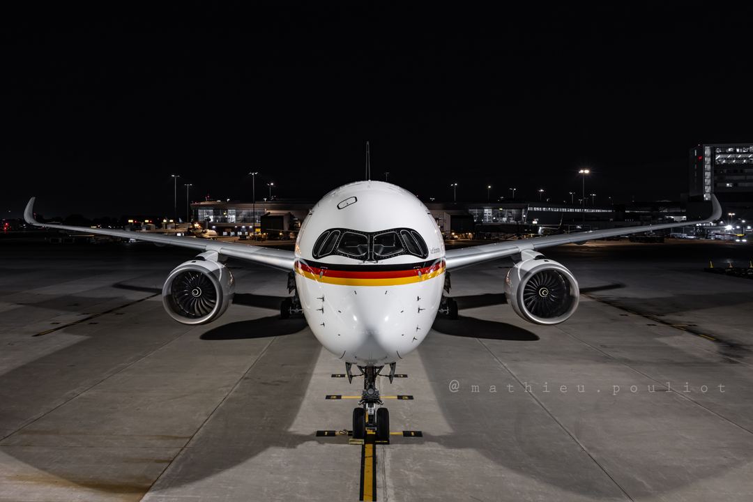 Face to face with a German Air Force A350.