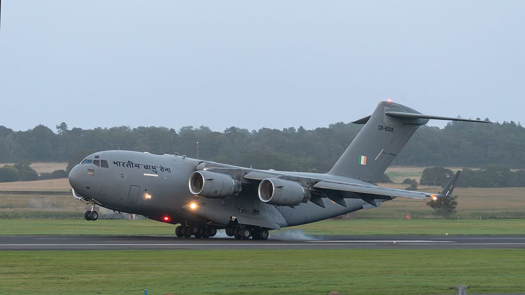 Indian Air Force Boeing C-17A Globemaster III CB-8008 Prestwick airport