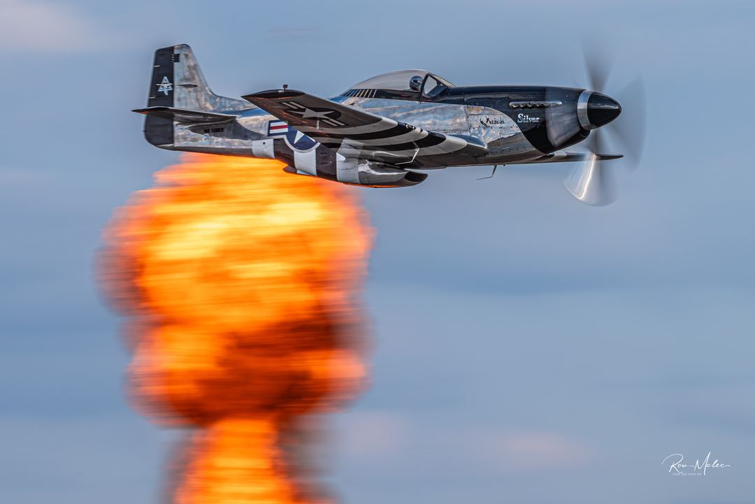P-51D Mustang 'Quick Silver' Guns Pass, Warbirds Over Monroe 2025, Charlotte-Monroe Executive Airport, NC (KEQY)