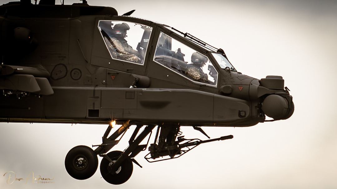 Apache going down the runway at RAF Lakenheath 