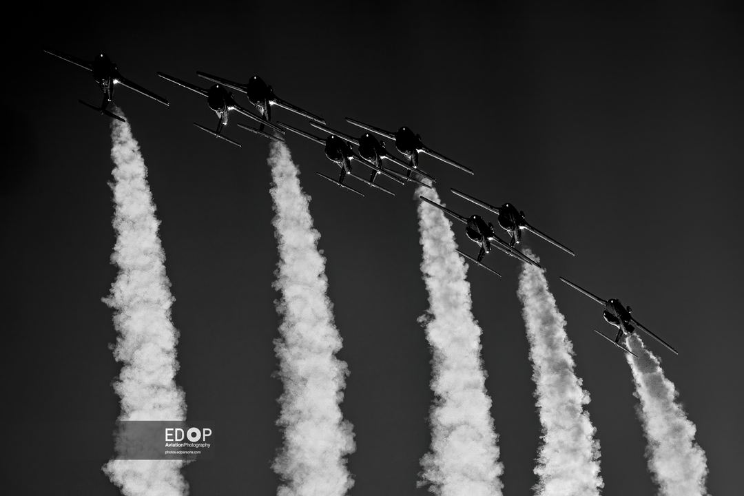 Over the top.. RCAF Snowbirds in monochrome 