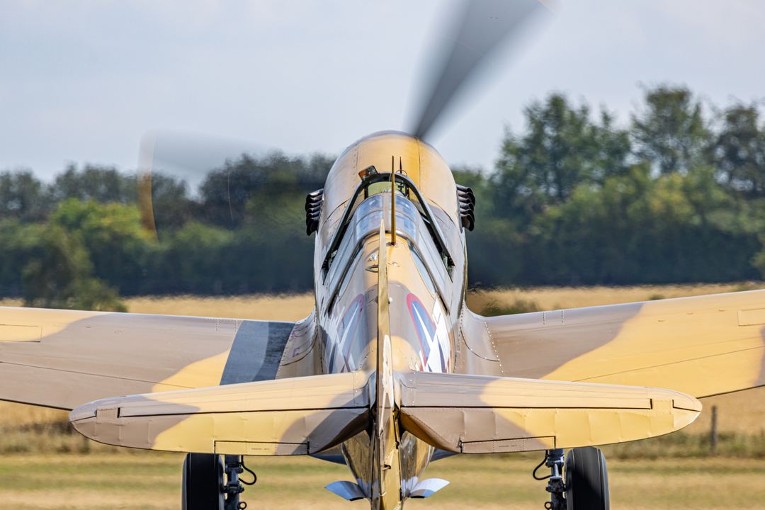 The Fighter Collection's Curtiss P40F Warhawk at Duxford last Friday.