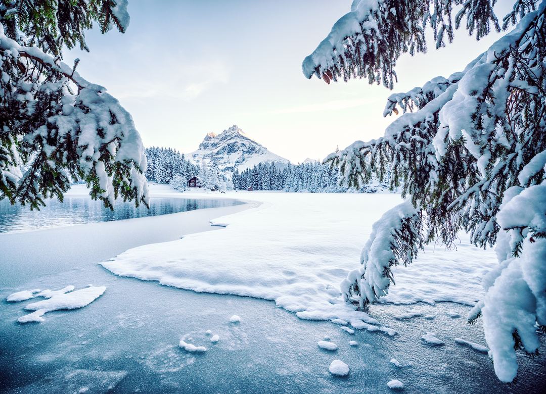 With the current  30 deg C + temperatures, it's nice to think about some cooler moments. Arni See in the Swiss Alps back in 2017 after a night of snow fall.