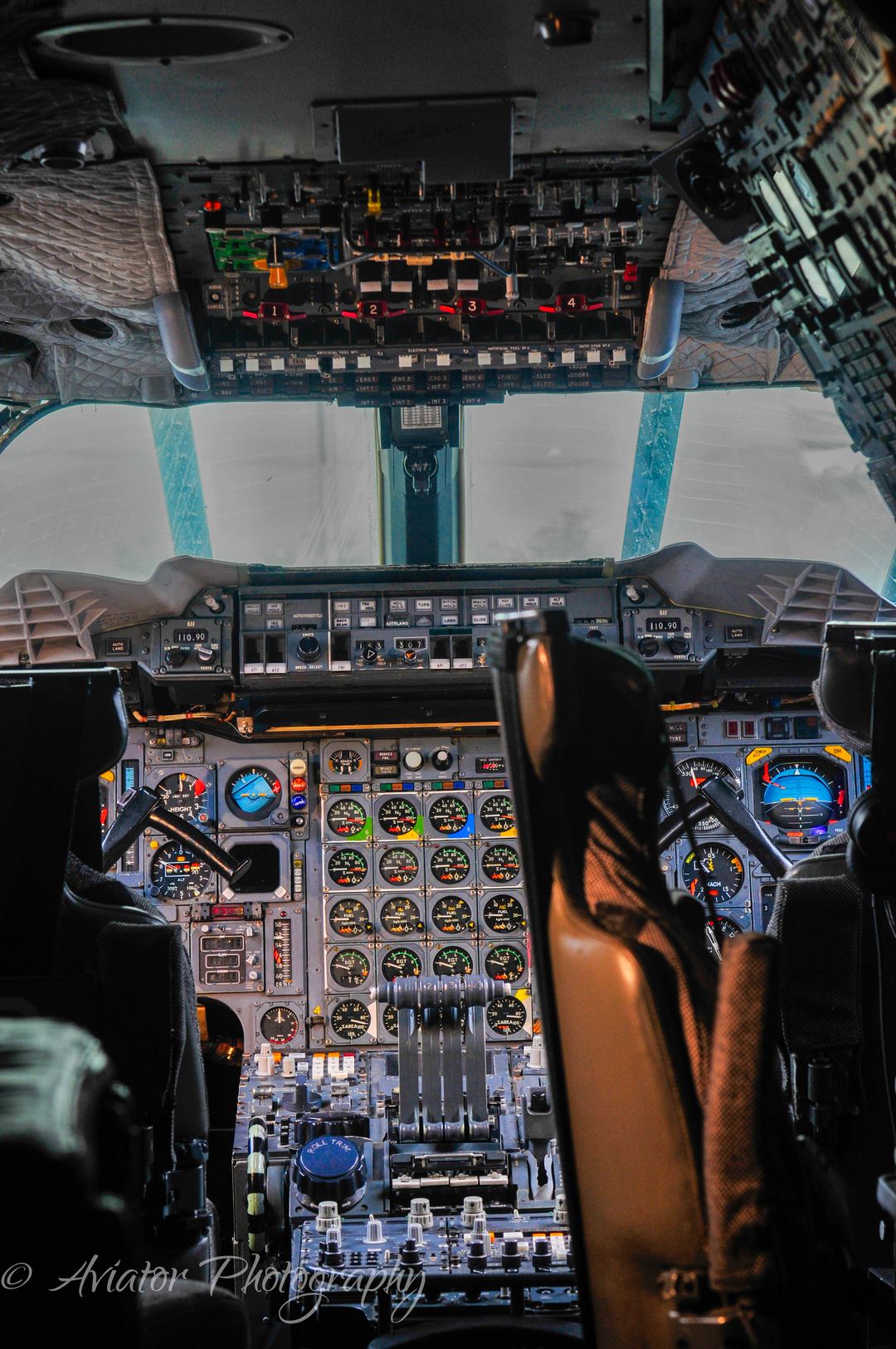 Concorde AG flight deck. It seems so cluttered compared to a modern airliner flight deck but in so many ways was far ahead of her time.