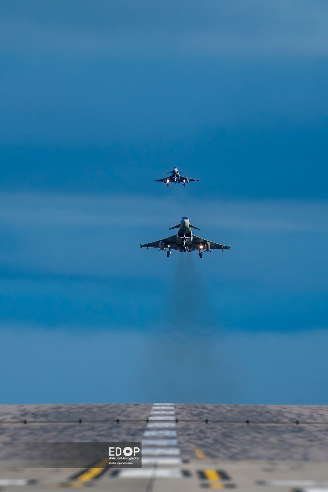 Two on.. Looking down the runway at Lossie