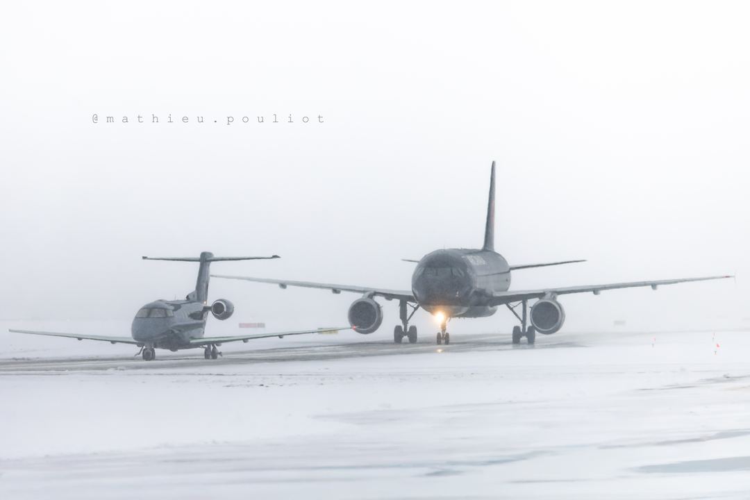 Black jets in winter wonderland.