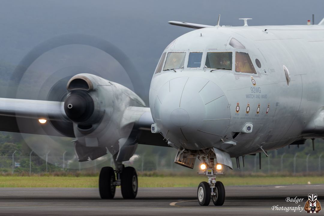 The HARS Museum AP-3C Orion taxiies in after a successful flight earlier in the year