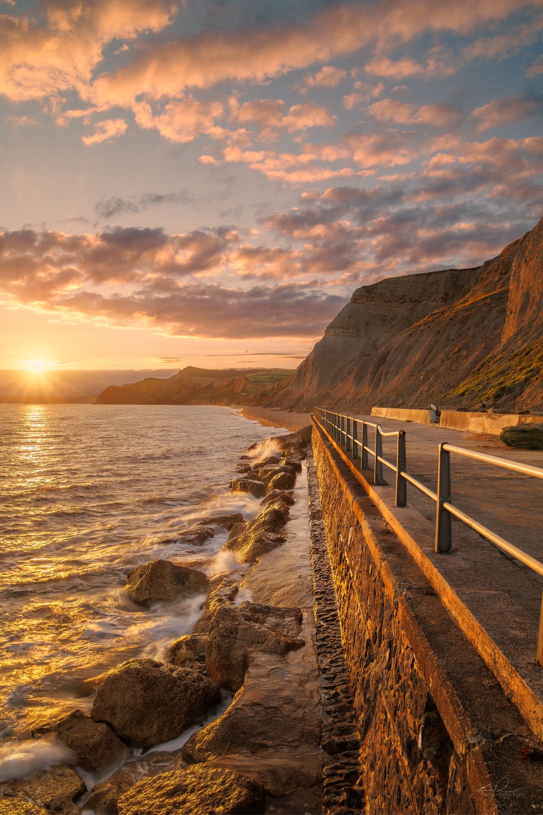 Sunset at West Bay, Dorset, UK