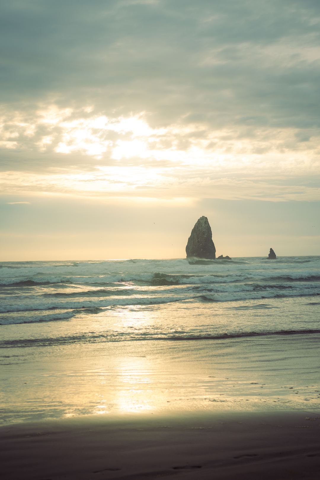 The glow of the sun through all the layers of clouds over the pacific paired with a nice breeze is an unbeatable feeling