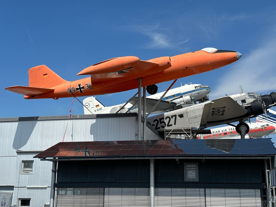 Luftwaffe Canberra atop a roof in Germany...... 