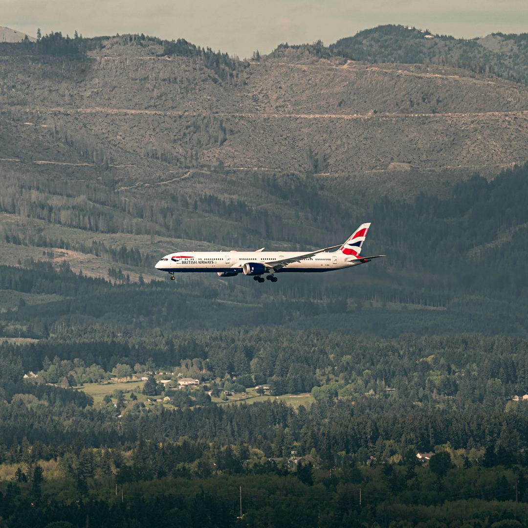 A shot of the British Airways 787 that I took back in April 