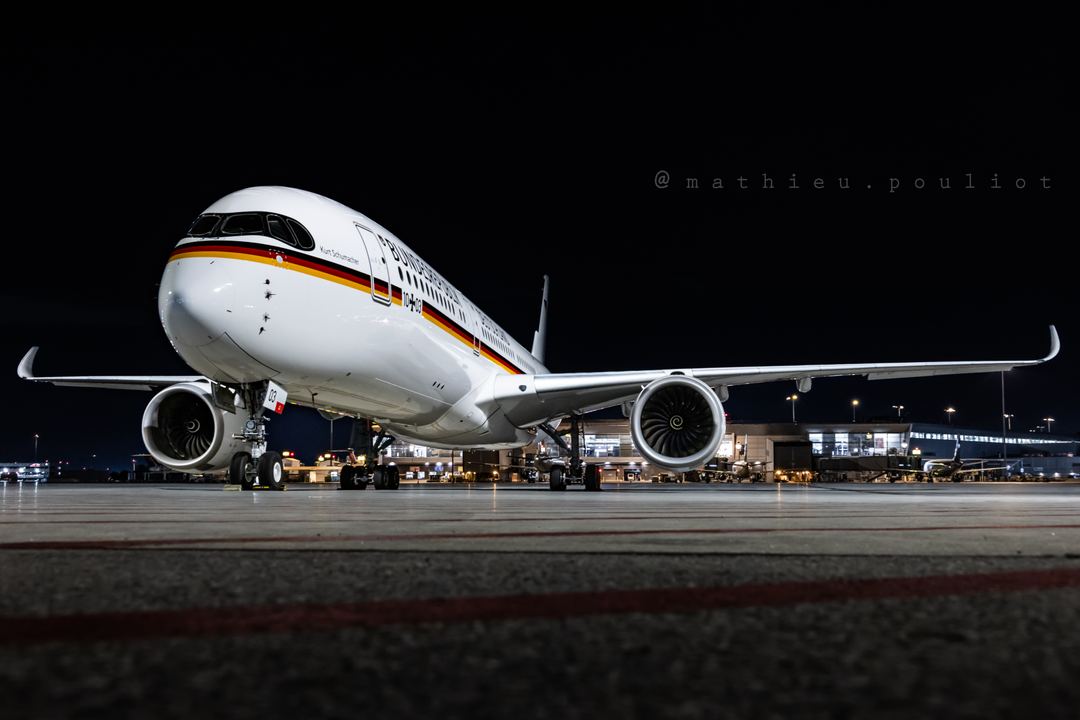 German Air Force A350 parked for the night.