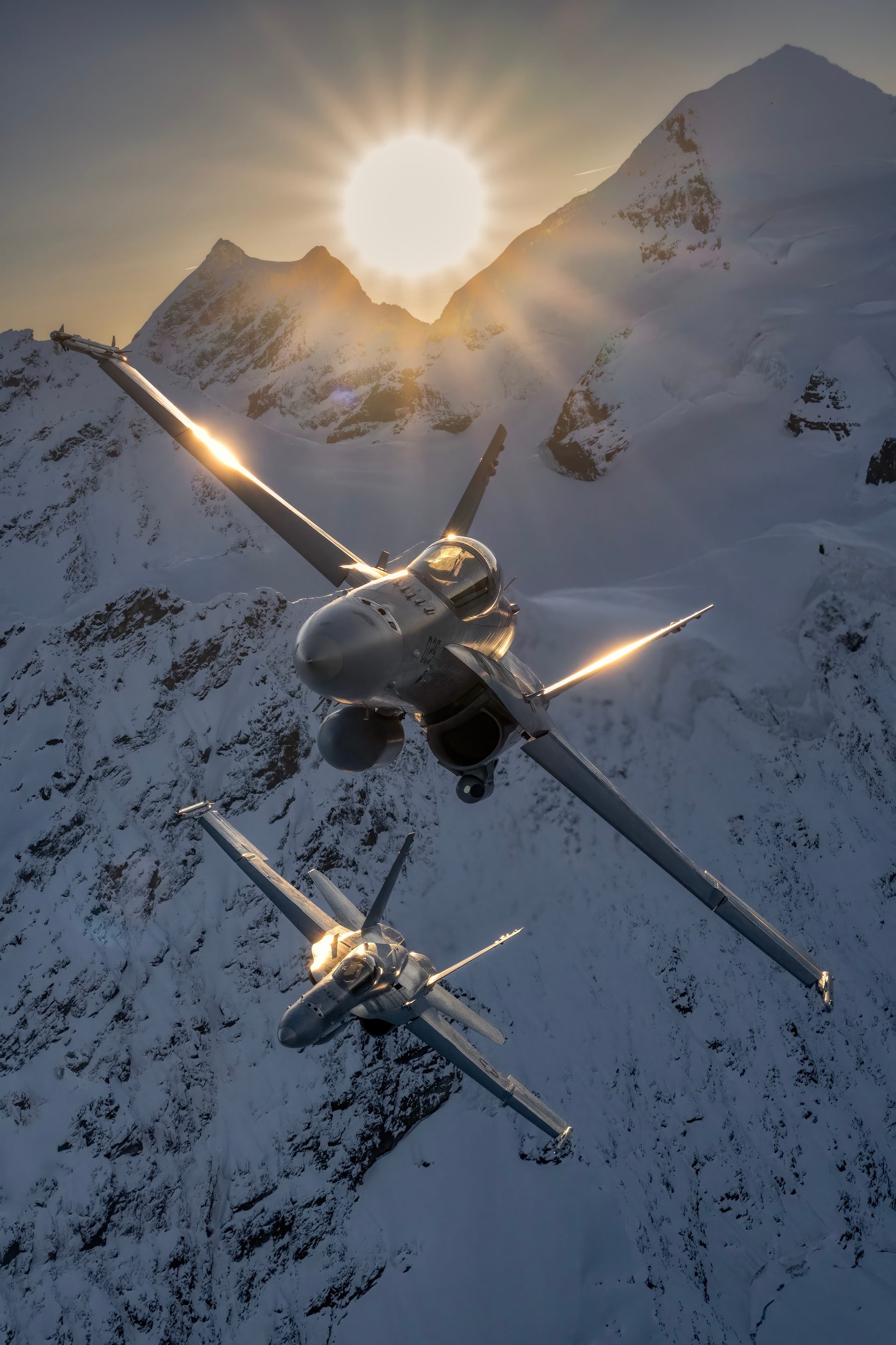 A mountain sunset occurs when the granite forces your view into the twilight zone before actual sunset.