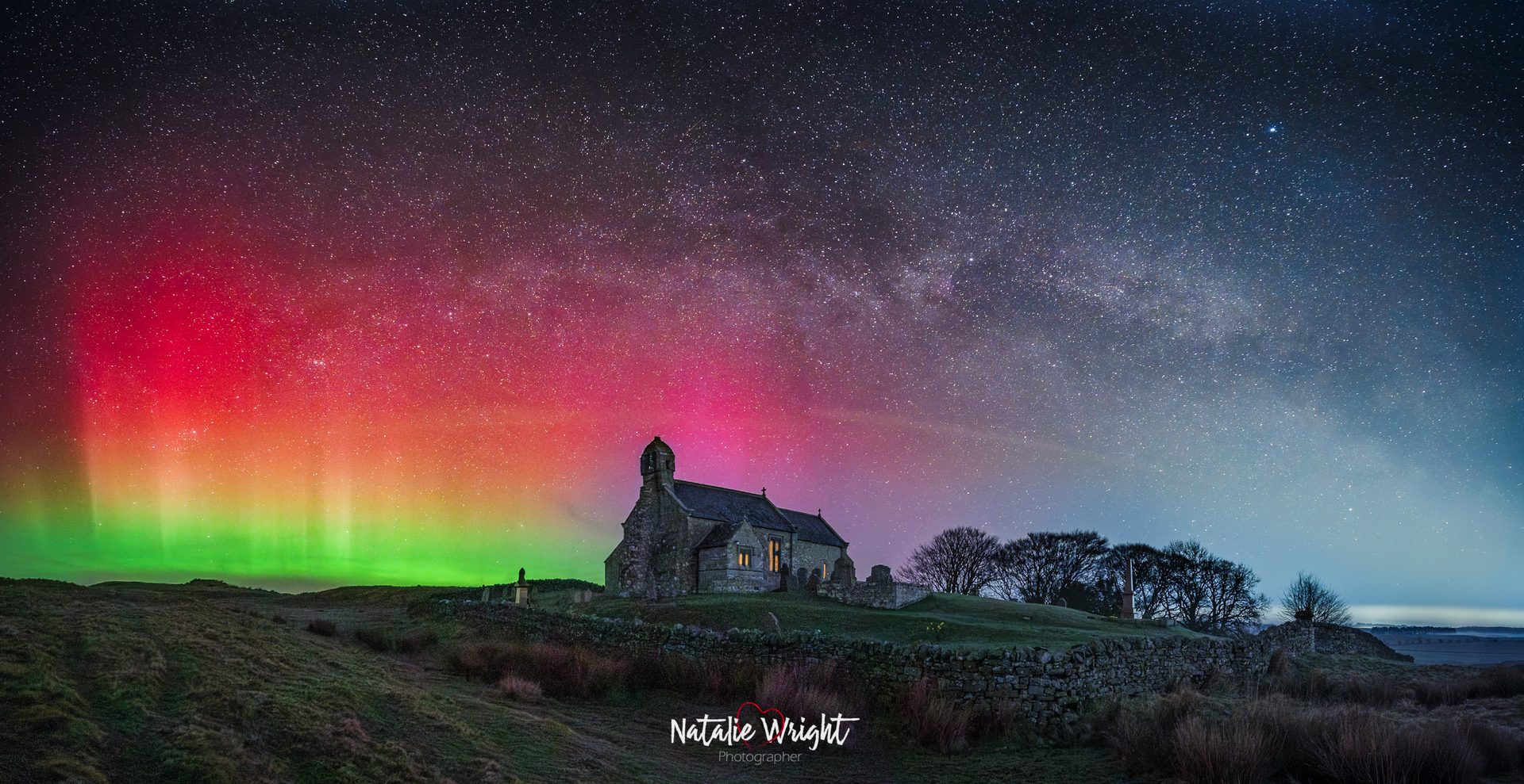 The photo I never thought I had, this is a 3 shot pano, and the aurora was completely unexpected, I went to capture the core, which I got!